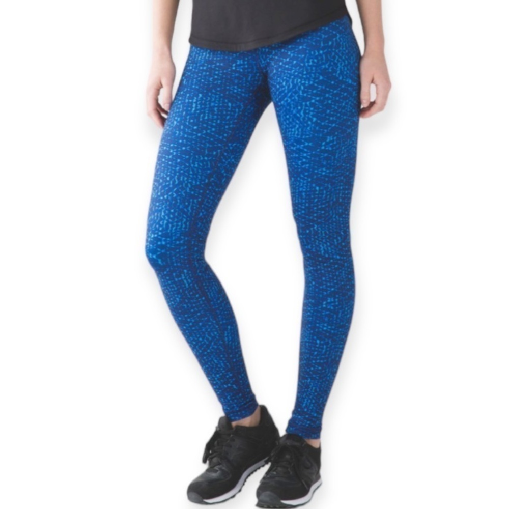 Lululemon Wunder Under Pant lll Samba Snake Kayak Hero Blue 6